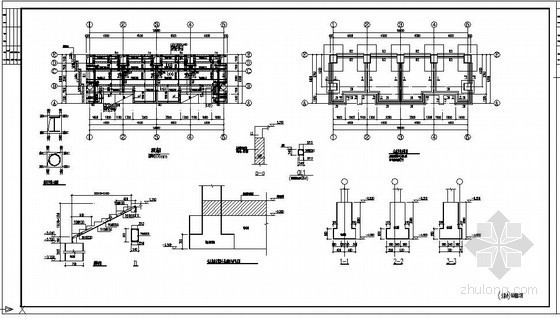 室外操场主席台施工图资料下载-某跑道操场主席台结构设计图