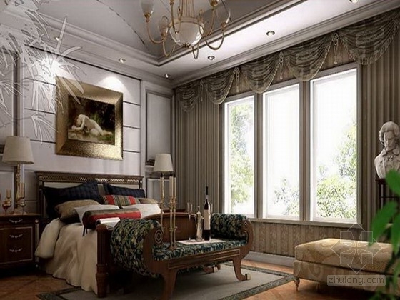 古典风室内设计资料下载-[上海]新古典风名人府邸双层别墅室内设计软装方案