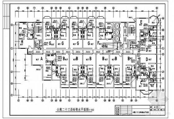 小区热水外网施工图资料下载-某二十七层酒店及公寓给排水施工图