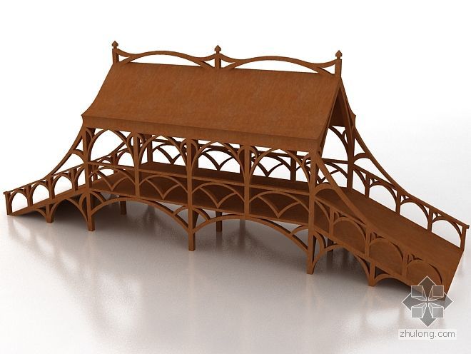 木桥3d模型资料下载-木脚桥
