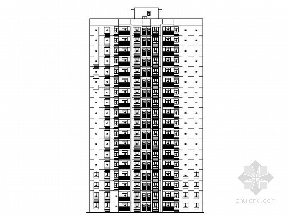 一梯四户高层建筑图资料下载-[湖北]某十八层一梯四住宅楼建筑扩初图