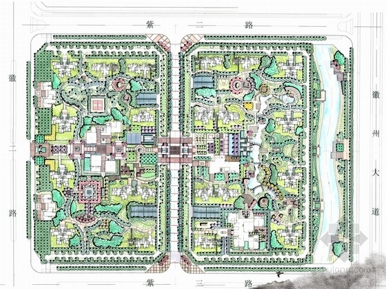 居住区景观规划设计说明资料下载-[安徽]滨湖现代自然高档居住区景观规划设计方案