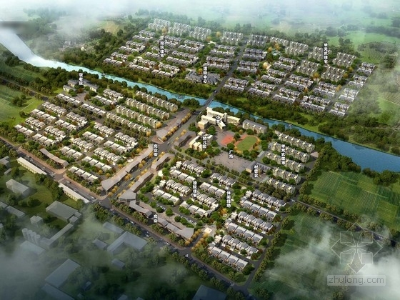 现代城市新农村景观资料下载-[河南]现代城市新农村景观规划设计方案