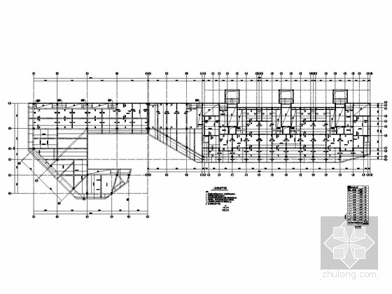 [浙江]两栋地上11层框架剪力墙结构住宅楼结构施工图-3#三层板配筋平面图