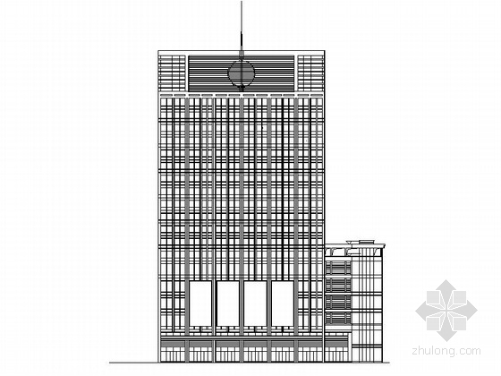 多功能设计cad资料下载-高层多功能商业综合体建筑设计方案图