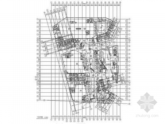 [河北]高层知名现代风格商业建筑各层平面图（甲级设计院）-高层知名现代风格商业建筑平面图