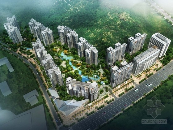 园林式住宅小区资料下载-[广东]现代风格园林式高层住宅区规划设计方案文本