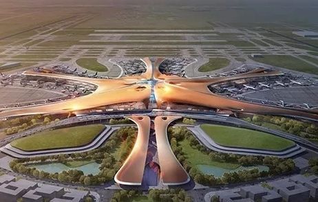 北京大兴国际机场屋顶结构资料下载-外型酷似“派大星”的北京大兴国际机场
