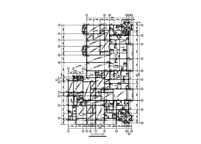 重檐亭阁设计CAD资料下载-5层底框结构住宅楼结构施工图(CAD、26张）