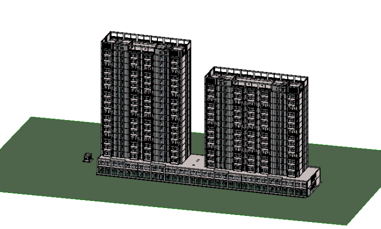 revit小区模型资料下载-BIM模型-revit模型-住宅小区模型