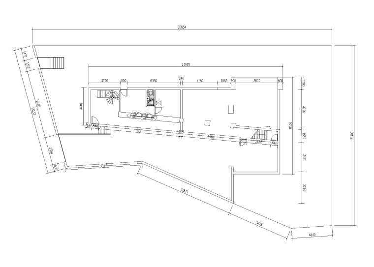 达尔雅瓦别墅方案资料（SU+CAD+PPT）-一层平面图