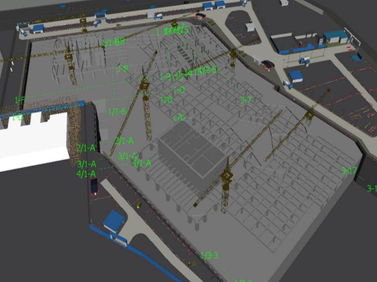 BIM技术在超高层商务楼塔吊布置中的全新应用-BIM5D模拟作业