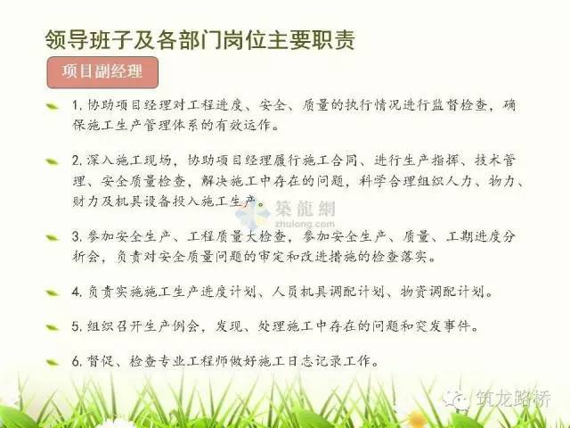 项目部各管理人员职责分工详细说明，找准位置对号入座！_9