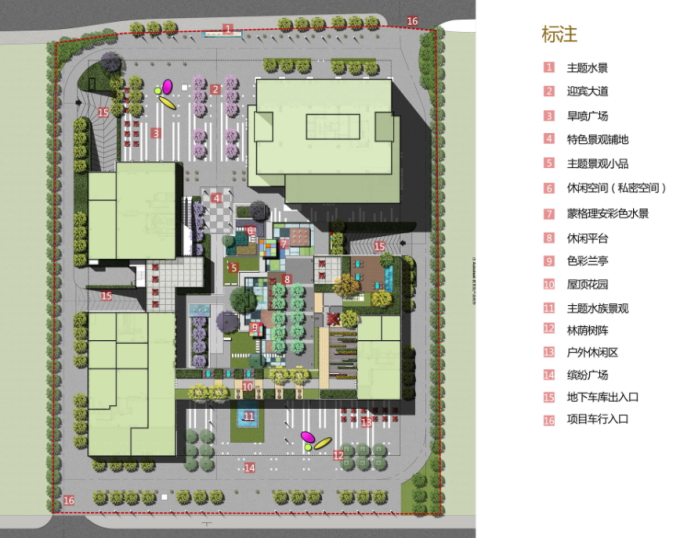 [重庆]生态缤纷四季景观体验个性化商业环境设计全套施工图（附方案文本）-景观总平面图