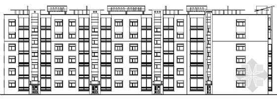 六层建筑效果资料下载-某六层住宅建筑方案图