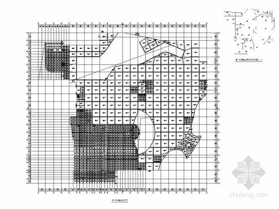 [湖北]地下二层框架结构地下室结构施工图-地下室顶板荷载分布图 