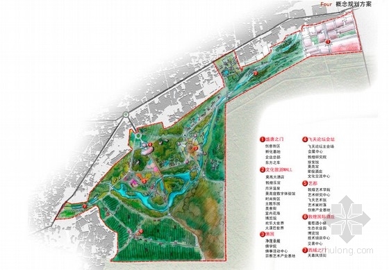 [甘肃]旅游景区文化创意产业园设计方案文本-旅游景区文化创意产业园设计方案总平面图 