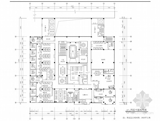 大型培训室资料下载-[福建]某国有设计院设计大型现代风格办公空间施工图（含效果图）