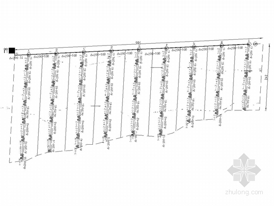 [新疆]1.5万亩滴灌节水灌溉建设项目施工图-14号滴灌系统管网布置图