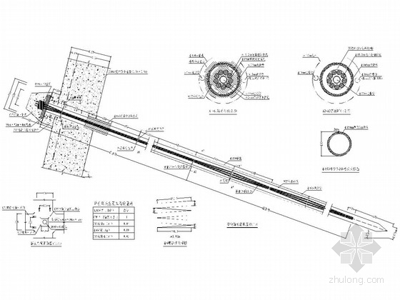 三轴搅拌桩套打一孔资料下载-9孔15.2锚索格构梁加固挡土墙施工图