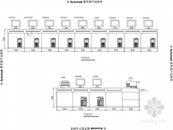 [重庆]城市双洞单向三车道隧道设计图纸全套368张CAD（道路边坡排水照明交通）-隧道管理站控制台设计图