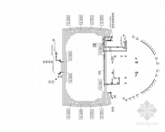 [山西]综合办公楼及电站采暖通风空调系统施工图（DWG PDF两种格式）-采暖平面图 