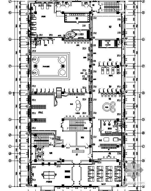 大型洗浴中心建筑设计图资料下载-某洗浴中心采暖图