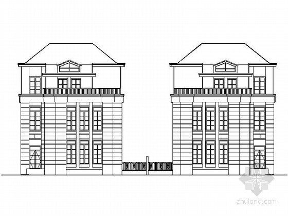 别墅建筑施工结构施工图纸资料下载-[营口]某三层双拼别墅建筑施工套图