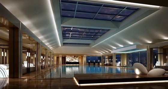 [江苏]新古典风格17层大酒店室内设计方案游泳池效果图