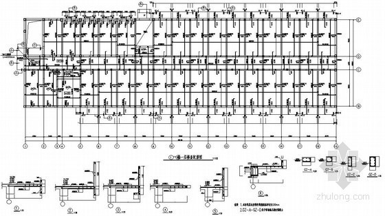 钢结构学生宿舍楼建筑图资料下载-五层砖混结构学生宿舍楼结构施工图