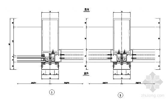 室外节点cad资料下载-铝板幕墙横剖节点图室外6