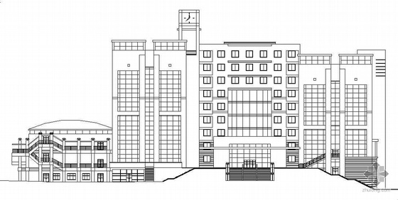 学校建筑体块资料下载-某师范高等专科学校综合楼建筑施工图