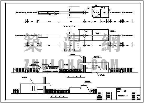 大门围墙结构图资料下载-门卫建筑结构图