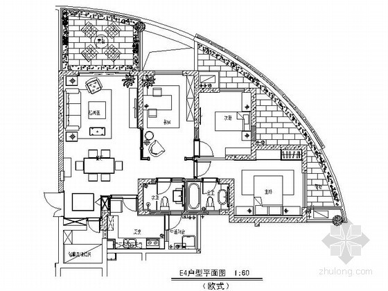 四川三居室样板间资料下载-英格兰风情三居室样板间装修图（含实景）
