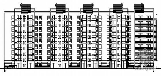 高层户型CAD北京资料下载-[北京]某九层板式小高层住宅及办公楼建筑施工图