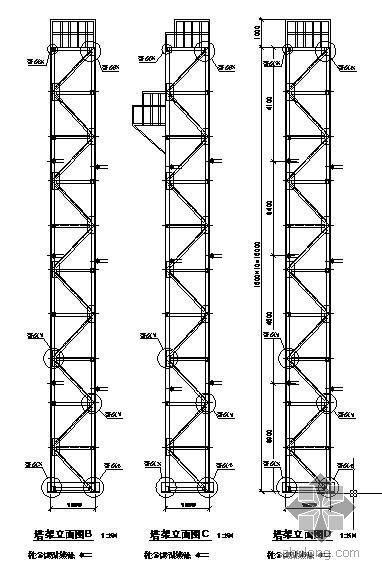 钢爬梯结构施工图资料下载-某钢结构爬梯节点构造详图