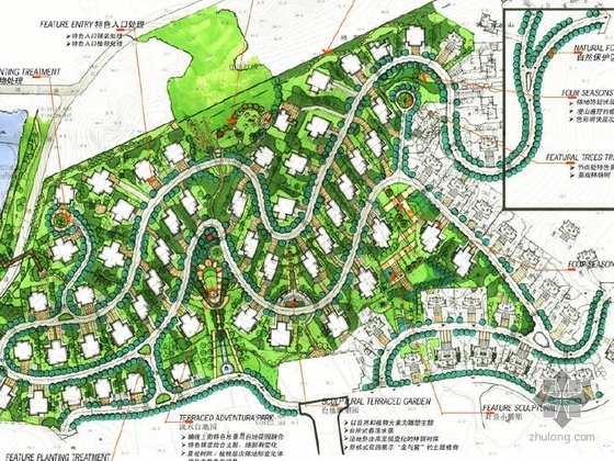 仿向日葵的植物造型资料下载-南京别墅区景观设计方案
