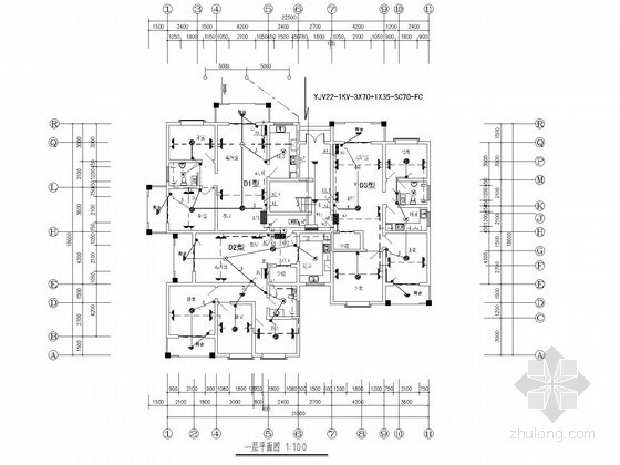 某五层住宅楼电气施工图资料下载-某五层住宅楼电气设计施工图