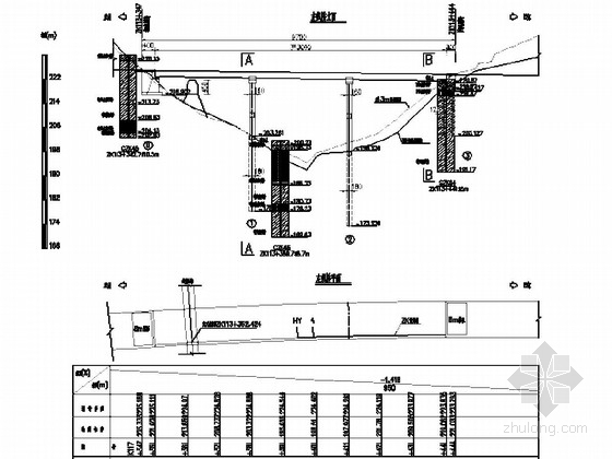 30m下部结构资料下载-[湖北]3×30m预应力混凝土连续T梁刚构桥设计图纸28张（双柱墩配桩基础）