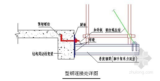 螺栓连接脚手架方案资料下载-螺栓连接型钢悬挑脚手架应用技术总结