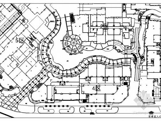 大型公园设计cad平面图资料下载-[广东]超大型主题购物公园加勒比海区景观设计施工图
