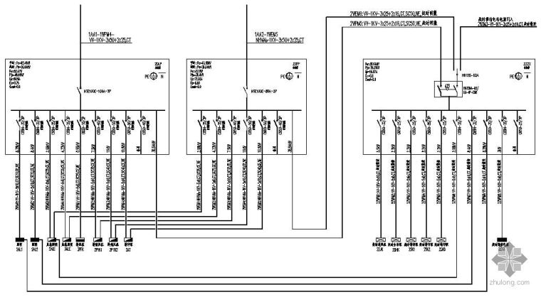配供电系统设计规范资料下载-某人防工程配供电系统图