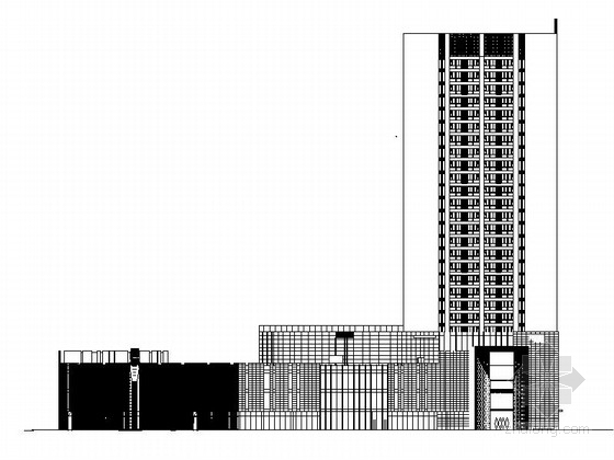 超高层结构建筑施工图资料下载-[河北]超高层框架结构幕墙商业综合体建筑施工图