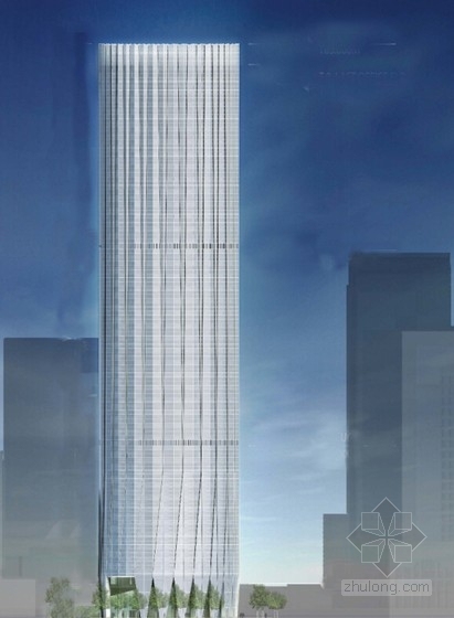广场玻璃施工图资料下载-[四川]45层超高玻璃幕墙办公大厦建筑设计施工图