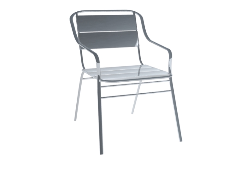 3d软件模型椅子资料下载-金属椅子3D模型下载