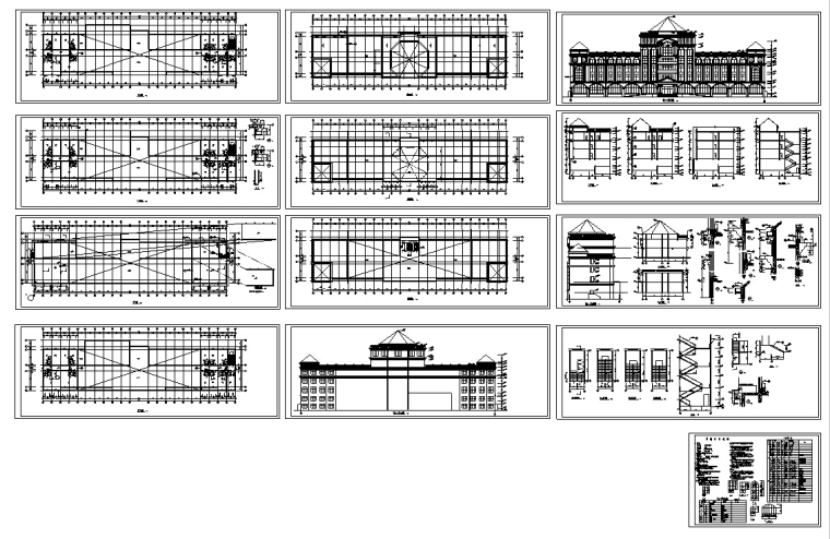 欧式多层宾馆酒店改造建筑设计施工图CAD-欧式多层宾馆酒店建筑改造设计施工图