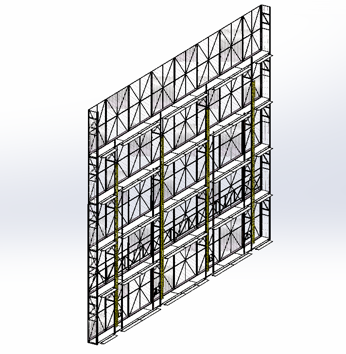 电动整体提升式爬架资料下载-整体式全钢爬架施工方案（提升高度146.65m）