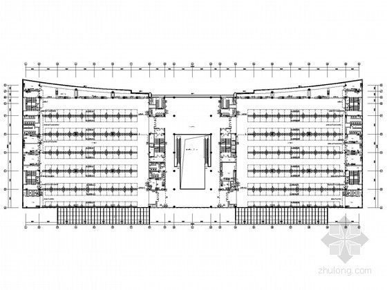 [山东]大型知名会展中心全套电气施工图纸93张(含机房)-二层信息设施平面图 