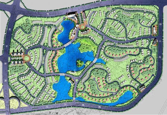 奥雅居住区设计案例资料下载-湖南居住区景观概念性设计（二）