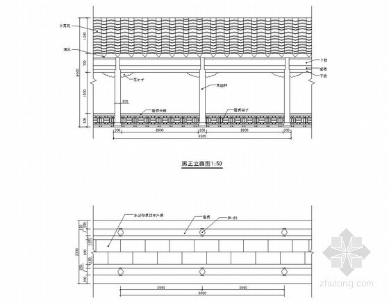 塑木廊架施工图资料下载-廊架节点施工图设计